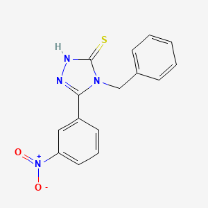 molecular formula C15H12N4O2S B1205603 3-(3-nitrophenyl)-4-(phenylmethyl)-1H-1,2,4-triazole-5-thione 