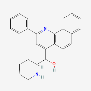 molecular formula C25H24N2O B1205606 (2-Phenylbenzo[h]quinolin-4-yl)(2-piperidinyl)methanol 