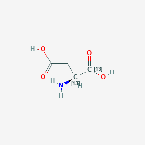 molecular formula C4H7NO4 B12056078 (2S)-2-amino(1,2-13C2)butanedioic acid 