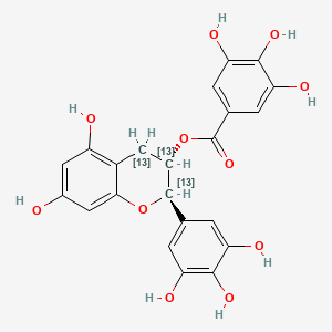 molecular formula C22H18O11 B12056099 (+)-Gallocatechin Gallate-13C3 