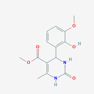 molecular formula C14H16N2O5 B12056146 methyl 4-(2-hydroxy-3-methoxyphenyl)-6-methyl-2-oxo-3,4-dihydro-1H-pyrimidine-5-carboxylate 