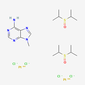 (9-Methyladenine-N(1),N(7))-bis(diisopropylsulfoxide-S)-trans-dichloroplatinum (II)