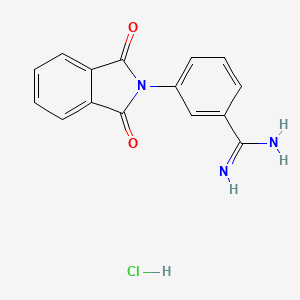 molecular formula C15H12ClN3O2 B1205625 Benzenecarboximidamide, 3-(1,3-dihydro-1,3-dioxo-2H-isoindol-2-yl)-, monohydrochloride CAS No. 78249-59-9
