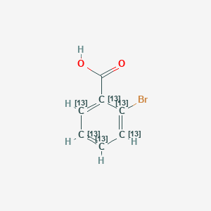 molecular formula C7H5BrO2 B12056250 6-bromo(1,2,3,4,5,6-13C6)cyclohexa-1,3,5-triene-1-carboxylic acid CAS No. 1173019-03-8
