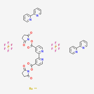 molecular formula C40H30F12N8O8P2Ru B12056263 Ru(bpy)2(dcbpy-di O-Su-ester)(PF6)2 