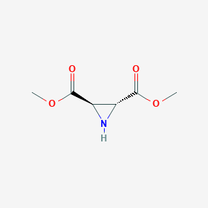 molecular formula C6H9NO4 B120563 Dimethyl (2R,3R)-aziridine-2,3-dicarboxylate CAS No. 154632-89-0