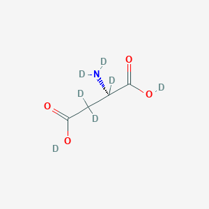 molecular formula C4H7NO4 B12056341 dideuterio (3S)-2,2,3-trideuterio-3-(dideuterioamino)butanedioate 