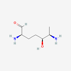 molecular formula C7H16N2O2 B1205635 D-Ribo-heptose, 2,6-diamino-2,3,4,6,7-pentadeoxy- CAS No. 70636-65-6