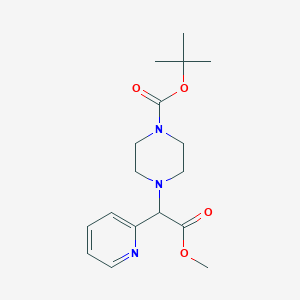 molecular formula C17H25N3O4 B12056364 Methyl 2-(4-Boc-piperazino)-2-(2-pyridyl)acetate 