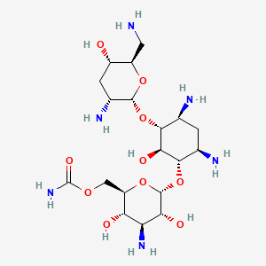 molecular formula C19H38N6O10 B1205643 6''-O-氨甲酰妥布霉素 CAS No. 51736-77-7