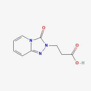 molecular formula C9H9N3O3 B1205645 3-{3-oxo-2H,3H-[1,2,4]triazolo[4,3-a]pyridin-2-yl}propanoic acid CAS No. 53304-46-4