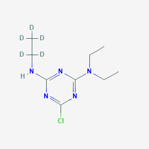 molecular formula C9H16ClN5 B12056466 Trietazine D5 100 microg/mL in Acetone 