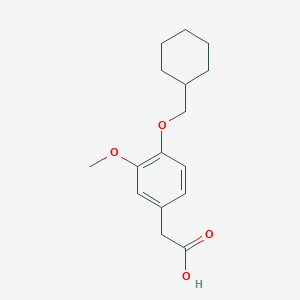 molecular formula C16H22O4 B12056489 [4-(Cyclohexylmethoxy)-3-methoxyphenyl]acetic acid CAS No. 75221-43-1