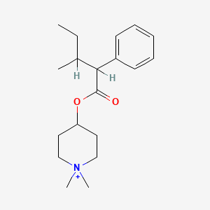 molecular formula C19H30NO2+ B1205649 Pentapiperium CAS No. 26372-86-1