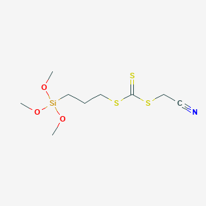 molecular formula C9H17NO3S3Si B12056503 Cyanomethyl [3-(trimethoxysilyl)propyl] trithiocarbonate CAS No. 1050502-37-8