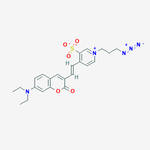 molecular formula C23H25N5O5S B12056519 Azide MegaStokes dye 673 