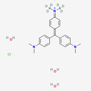 molecular formula C25H36ClN3O3 B12056553 Crystal Violet-d6 trihydrate, analytical standard 