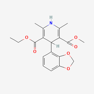 molecular formula C19H21NO6 B1205658 Oxodipine CAS No. 90729-41-2