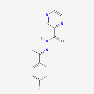 molecular formula C13H11FN4O B12056618 N'-(1-(4-Fluorophenyl)ethylidene)-2-pyrazinecarbohydrazide 