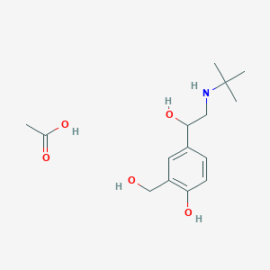 molecular formula C15H25NO5 B12056661 Salbutamol acetate 100 microg/mL in Acetonitrile 