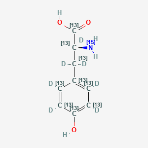 molecular formula C9H11NO3 B12056671 Metyrosine-13C9,d7,15N 