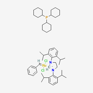 molecular formula C52H78Cl2N2PRu- B12056701 Dichloro[1,3-bis(2,6-isopropylphenyl)-2-imidazolidinylidene](benzylidene)(tricyclohexylphosphine)ruthenium(II) 