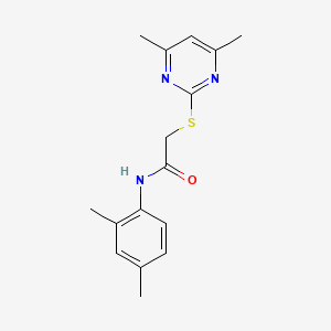 molecular formula C16H19N3OS B12056704 N-(2,4-Dimethylphenyl)-2-((4,6-dimethyl-2-pyrimidinyl)thio)acetamide 