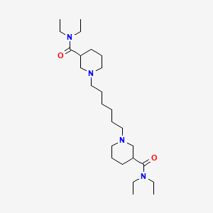 molecular formula C26H50N4O2 B1205672 1,6-Bis(3-(N,N-diethylcarbamoyl)piperidino)hexane CAS No. 7259-61-2