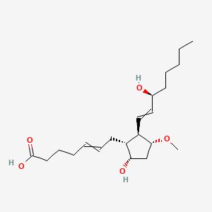 molecular formula C21H36O5 B1205675 7-[(1R,2R,3R,5S)-5-hydroxy-2-[(3S)-3-hydroxyoct-1-enyl]-3-methoxycyclopentyl]hept-5-enoic acid 
