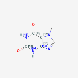 molecular formula C6H6N4O2 B12056784 3-Methylxanthine-13C4,15N3 