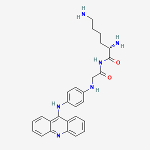 molecular formula C27H30N6O2 B1205679 4-(9-Acridinylamino)-N-(lysylglycyl)aniline CAS No. 83209-81-8