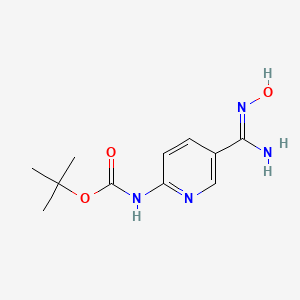 molecular formula C11H16N4O3 B12056805 tert-butyl N-[5-[(Z)-N'-hydroxycarbamimidoyl]pyridin-2-yl]carbamate 
