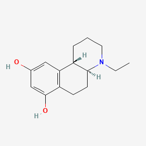 molecular formula C15H21NO2 B1205682 trans-N-Ethyl-7,9-dihydroxyoctahydrobenzo[f]quinoline CAS No. 87657-28-1