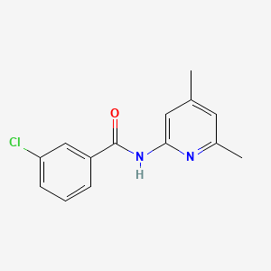 molecular formula C14H13ClN2O B1205690 N-(4,6-Dimethyl-2-pyridinyl)-3-chlorobenzamide CAS No. 94843-57-9