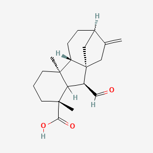 molecular formula C20H28O3 B1205696 10-Formyl-1,4a-dimethyl-8-methylidenegibbane-1-carboxylic acid 