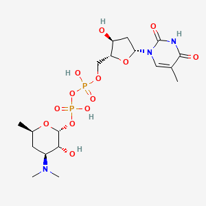 molecular formula C18H31N3O13P2 B1205697 dTDP-alpha-D-desosamine 
