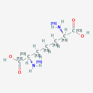 molecular formula C7H14N2O4 B12056973 (2S,6S)-2,6-Diaminoheptanedioic acid-13C7,15N2 