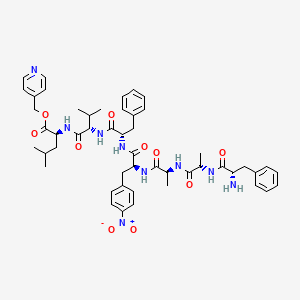 molecular formula C50H63N9O10 B12057060 H-Phe-ala-ala-phe(4-no2)-phe-val-leu-pyridin-4-yl methyl ester 