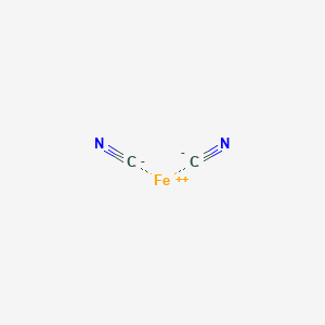 molecular formula C2FeN2 B1205709 Iron cyanide (Fe(CN)2) 