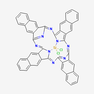 molecular formula C48H24Cl2N8Si B12057091 Silicon 2,3-naphthalocyanine dichloride CAS No. 6691-60-7