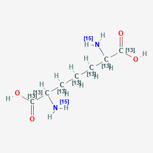 molecular formula C7H14N2O4 B12057101 (2S,6S)-2,6-Diaminoheptanedioic acid-13C7,15N2 