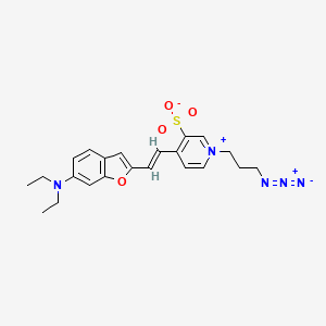 molecular formula C22H25N5O4S B12057196 Azide MegaStokes dye 735 