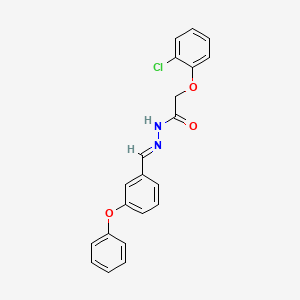 molecular formula C21H17ClN2O3 B12057264 2-(2-Chlorophenoxy)-N'-(3-phenoxybenzylidene)acetohydrazide CAS No. 477731-49-0