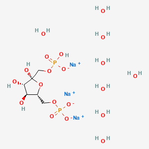 molecular formula C6H27Na3O20P2 B12057270 trisodium;[(2R,3S,4S,5R)-3,4,5-trihydroxy-5-[[hydroxy(oxido)phosphoryl]oxymethyl]oxolan-2-yl]methyl phosphate;octahydrate 