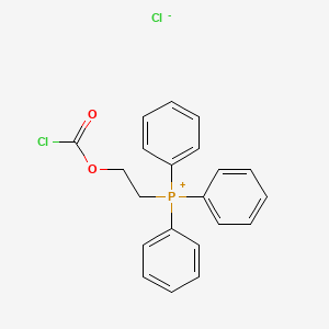 molecular formula C21H19Cl2O2P B12057285 (2-((Chloroformyl)oxy)ethyl)triphenylphosphonium chloride CAS No. 61083-59-8
