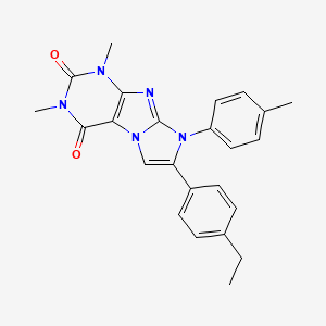 molecular formula C24H23N5O2 B12057293 7-(4-ethylphenyl)-1,3-dimethyl-8-(4-methylphenyl)-1H-imidazo[2,1-f]purine-2,4(3H,8H)-dione 
