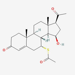 15beta-Hydroxy-7alpha-mercapto-pregn-4-ene-3,20-dione 7-acetate