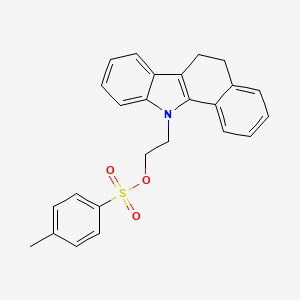 molecular formula C25H23NO3S B12057315 2-(5,6-Dihydro-11H-benzo[a]carbazol-11-yl)ethyl 4-methylbenzenesulfonate 