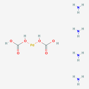 molecular formula C2H16N4O6Pd B12057350 azane;carbonic acid;palladium 