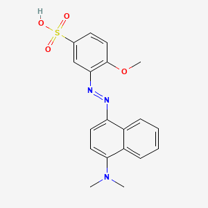 molecular formula C19H19N3O4S B12057383 Benzenesulfonic acid, 3-((4-(dimethylamino)-1-naphthalenyl)azo)-4-methoxy- CAS No. 62758-14-9